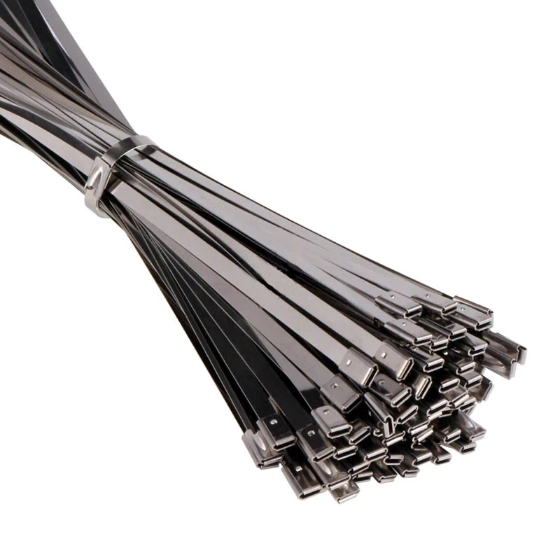 INDUSTRIAL GRADE 400lb (12MM) Stainless Steel Metal Zip Ties Heavy Duty Cable