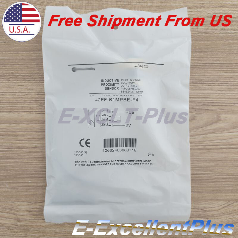 Photoelectric Switch Sensor 42EFB1MPBEF4 For Allen Bradley 42EF-B1MPBE-F4 100mA