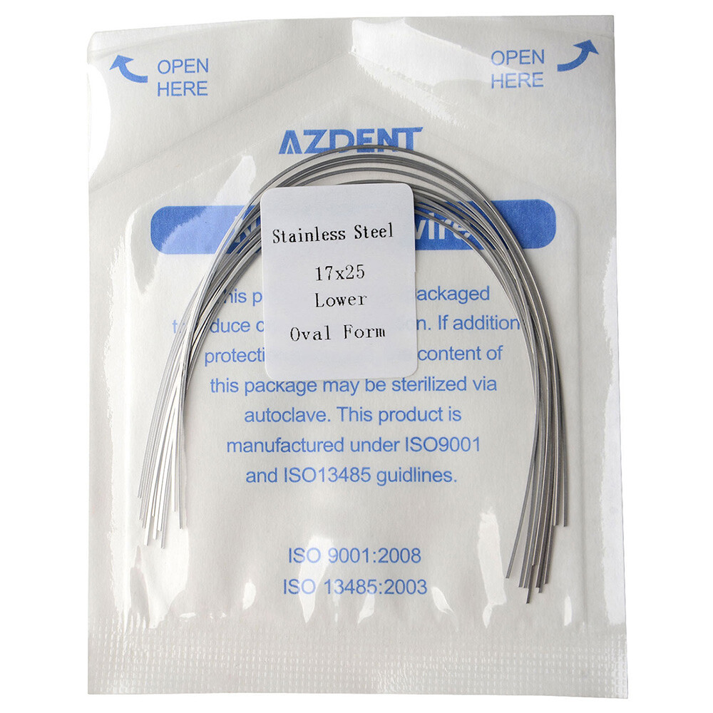 Dental Orthodontic Stainless Steel Arch Wires Rectangular Ovoid Form FDA