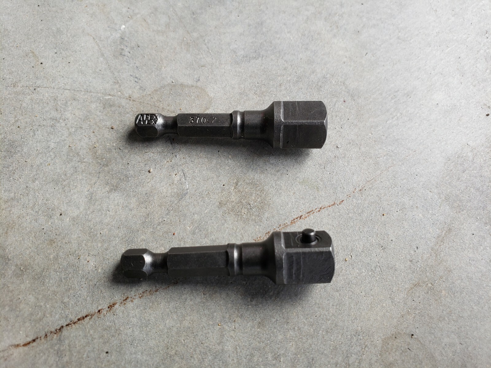 •LOT OF 2 PCS• Apex 370-2 Extension 1/4”Male Hex To 3/8”Male DR, 2” LENGTH, NEW