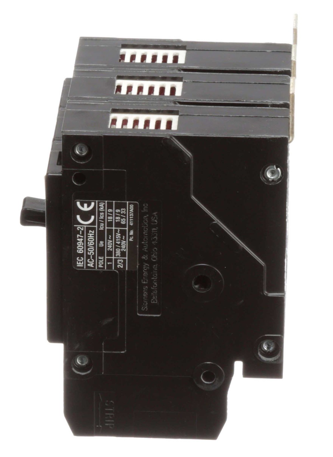 BQD3100 – Siemens 100 Amp 3 Pole 480 Volt Bolt-On Molded Case Circuit Breaker