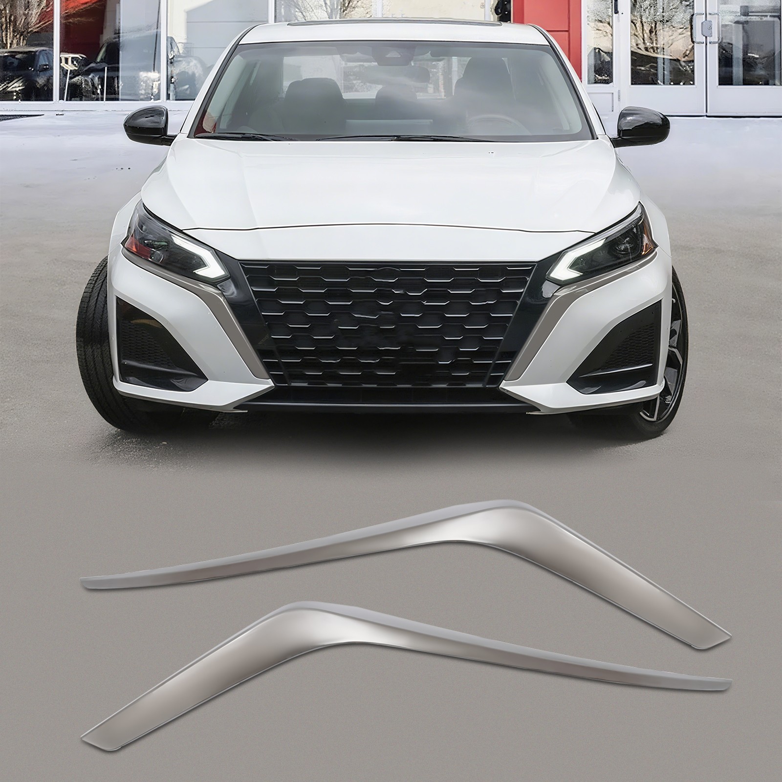 Driver&Passenger Side Front 2* Grille Molding Trims For 2023-2024 Nissan Altima