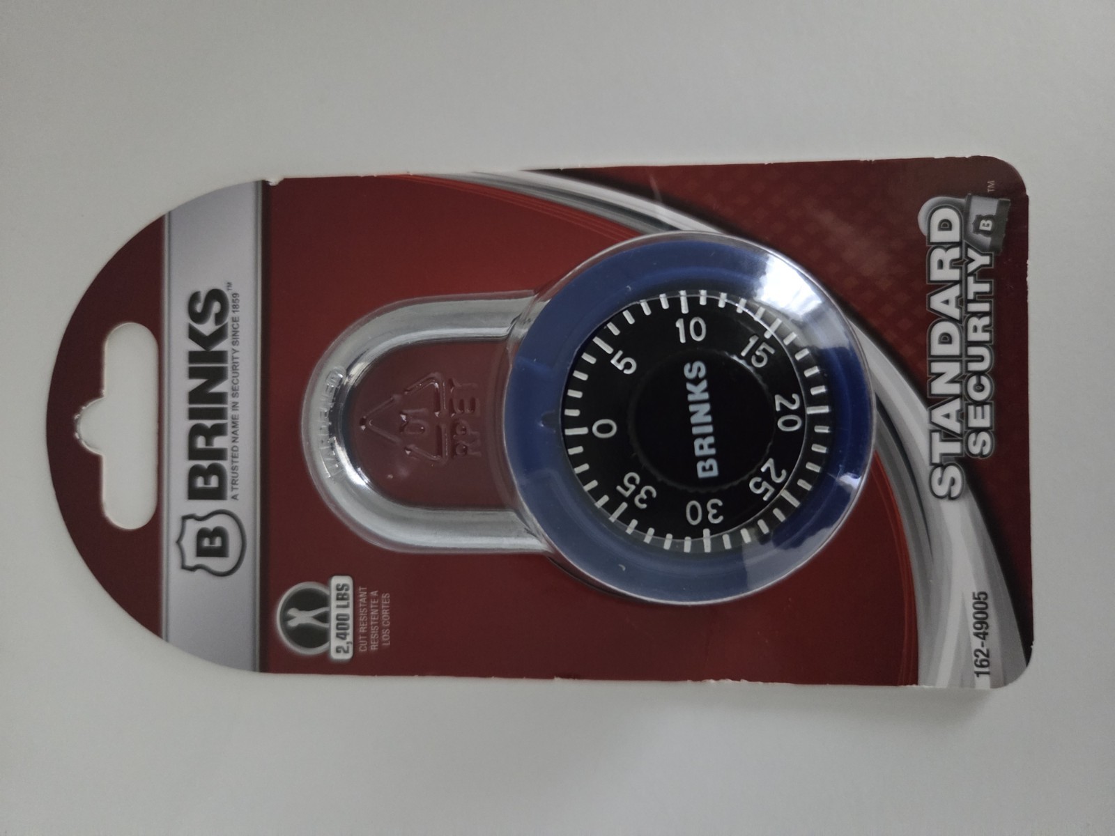 Brinks 2″ Dial Resettable Combination Padlock Steel Body/Shackle 162-49005