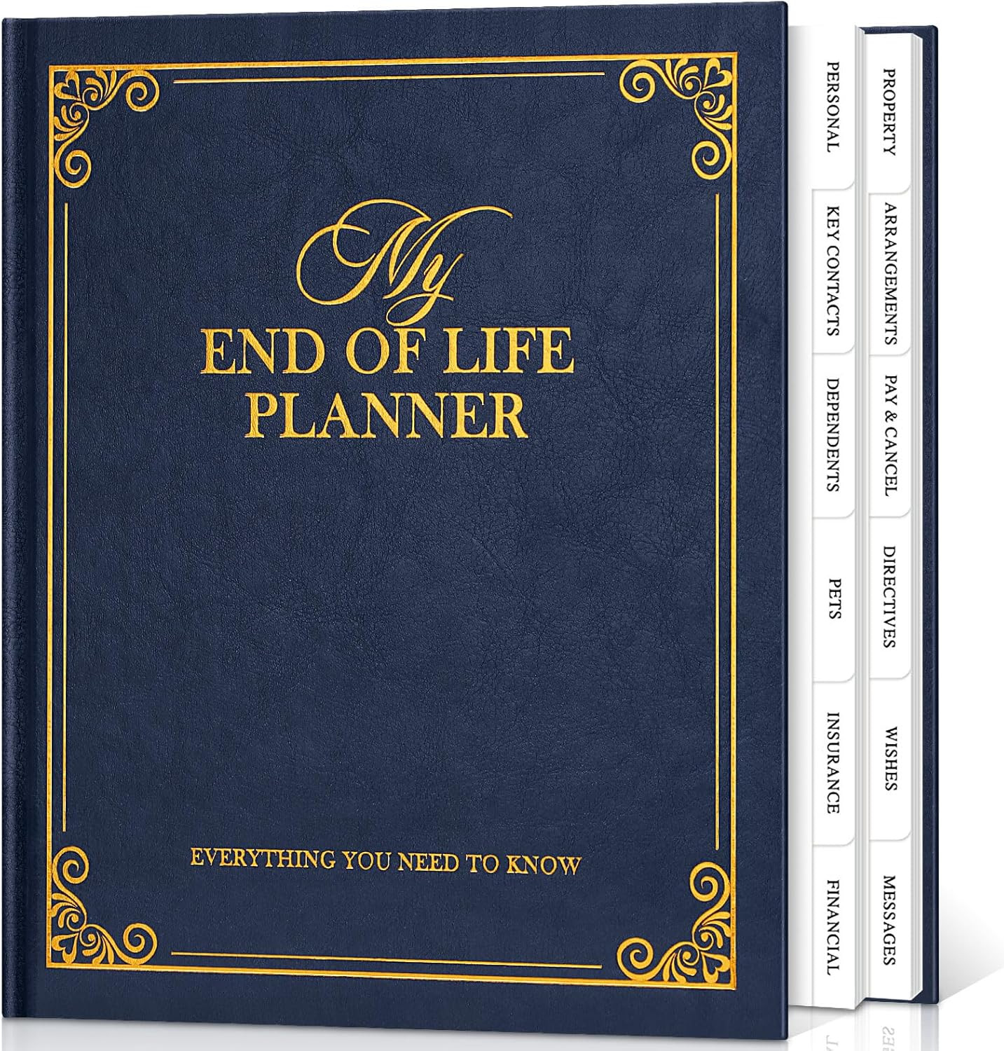 End of Life Planner Death Organizer with Tabs, Final Wishes & Financial Estate P