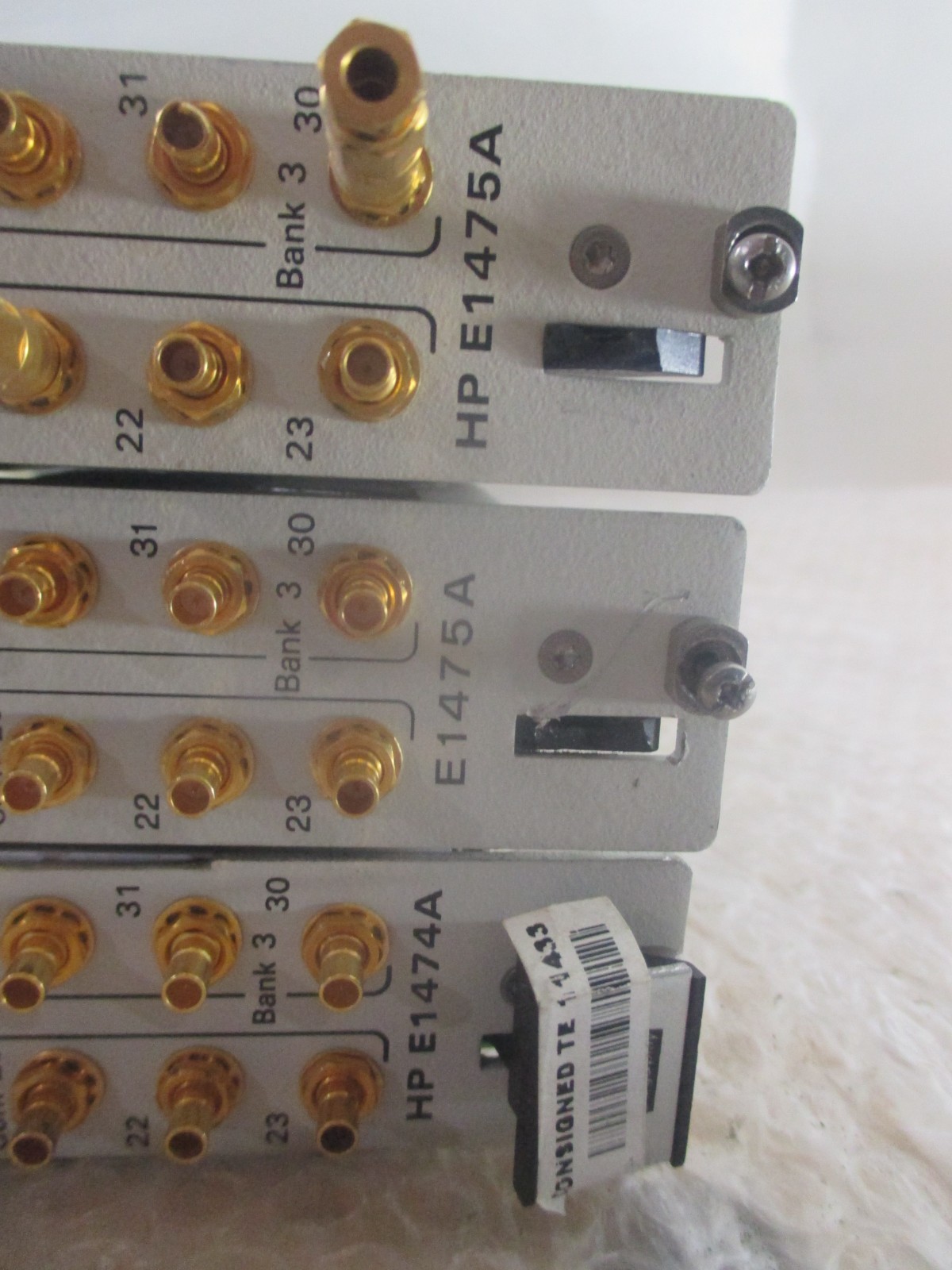 HP /Agilent E1474A 75 ohm RF Multiplexer Series C with 2x E1475A Expander