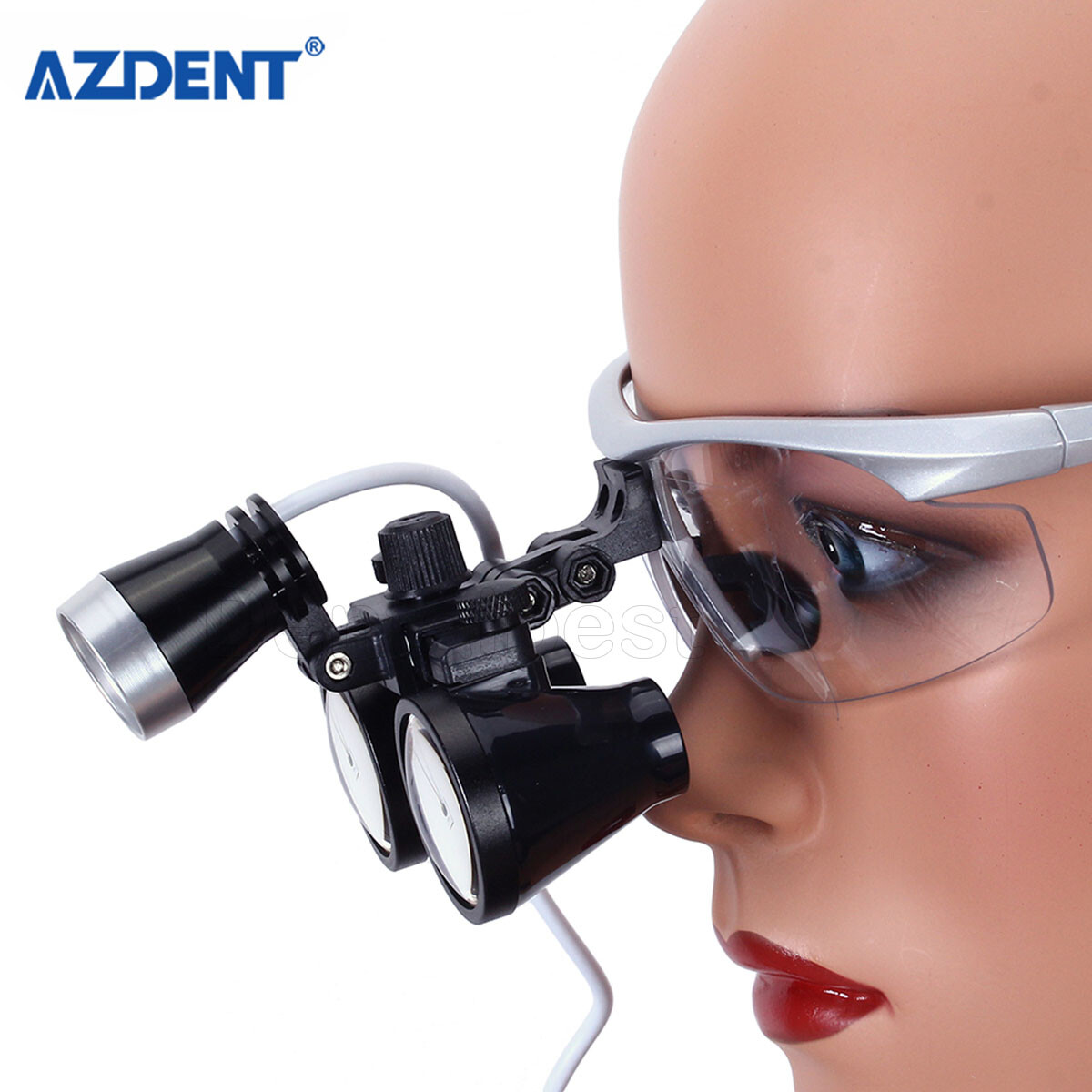 Dental Surgical Binocular Loupe Magnifier Glasses 3.5X-R Dentisit LED Head Light