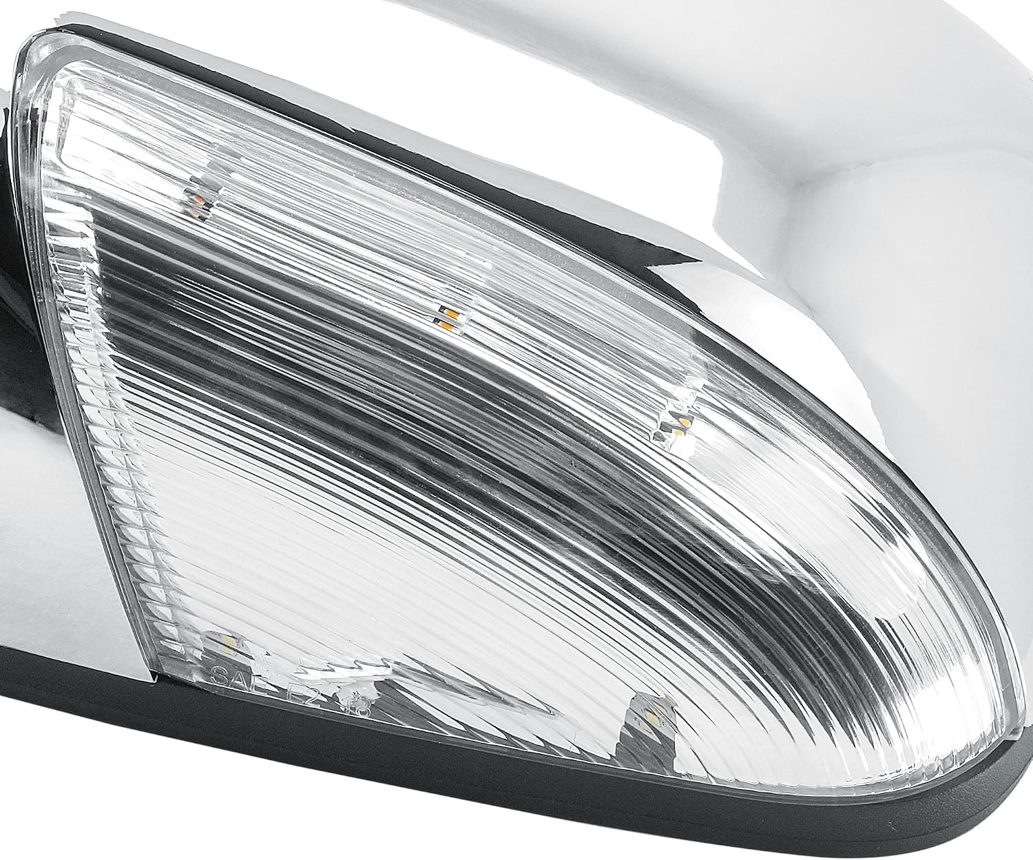 Driver Left Side Door Mirror Electric Heated Glass Power Folding Chrome Back Cov