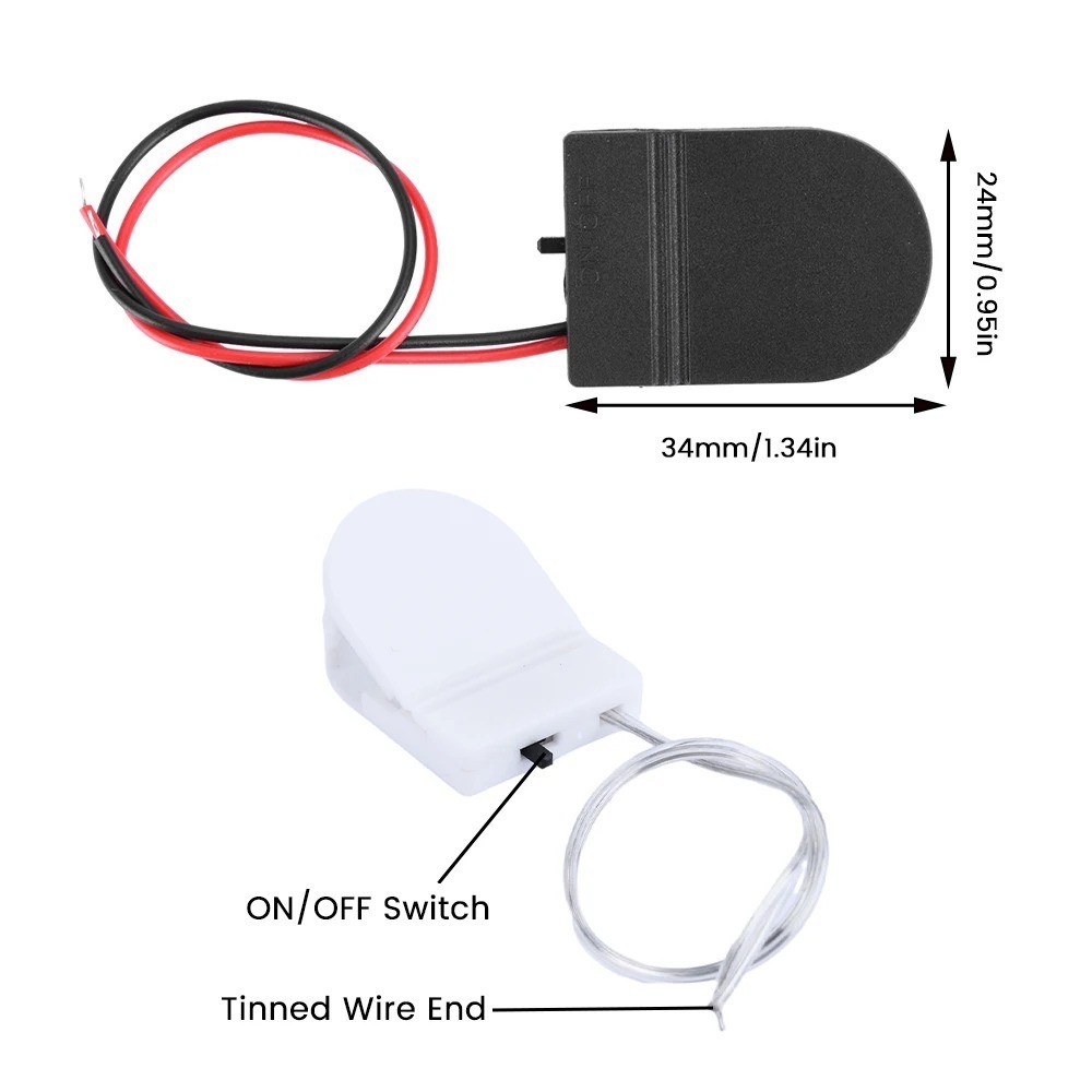 Battery Holder CR2032 Button Cell Case ON/OFF Switch Coin 3V Volt Output 2032
