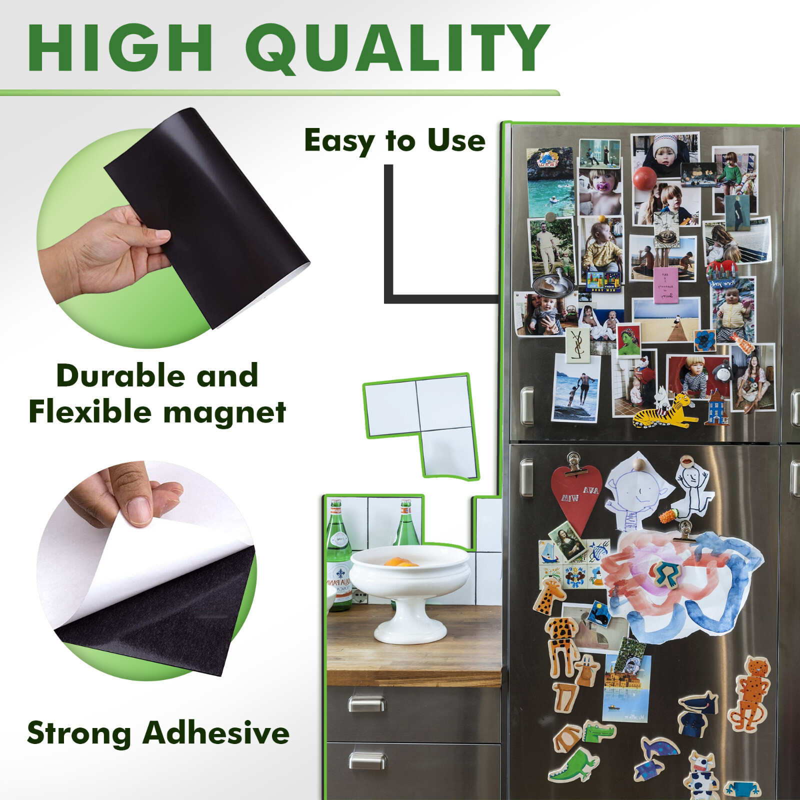 Lot Stone City Strong Self Adhesive Magnetic Sheet 8.5×11 8X10 4X6 5×7 12-20 Mil