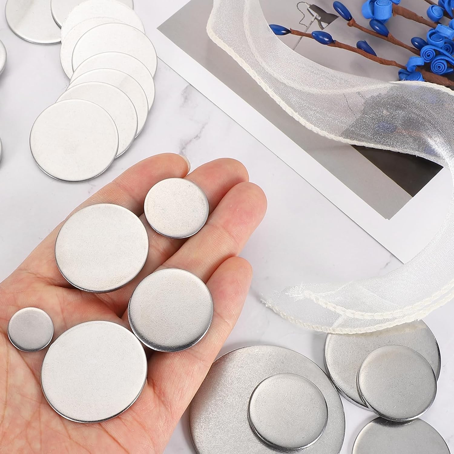 Stainless Steel Blank Round Discs 304 Grade Laser Cut Ø 5mm-80mm Thick 0.1-1.0mm