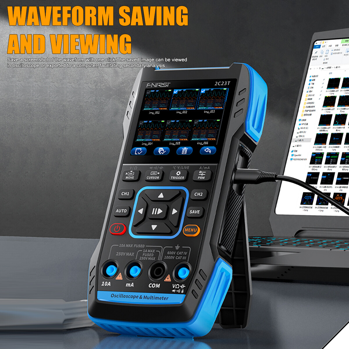 3-IN-1 FNIRSI 2C53T Advanced Version Dual Channel Digital Oscilloscope + 2 Probe