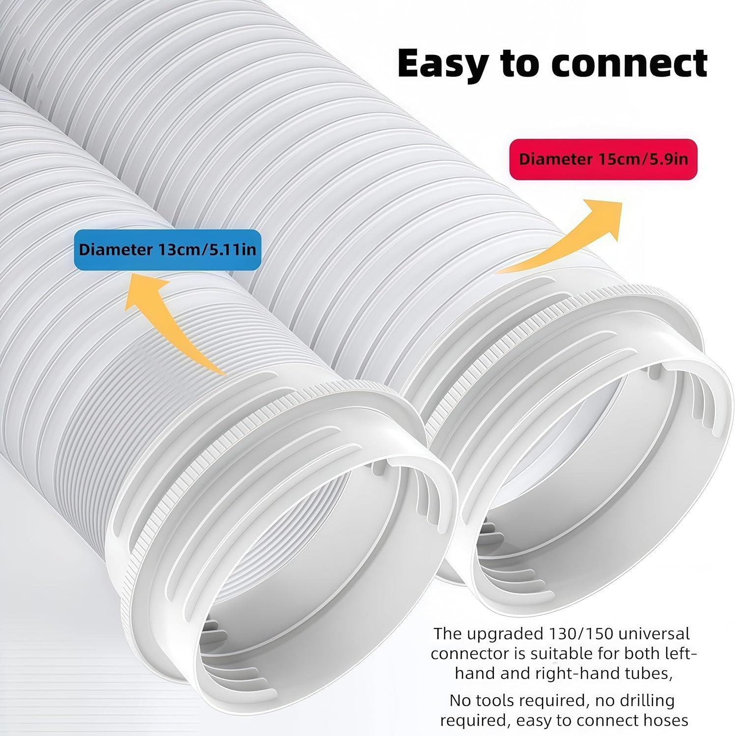 Portable Air Conditioner Hose Connector, Universal Exhaust Hose Coupler for 5…