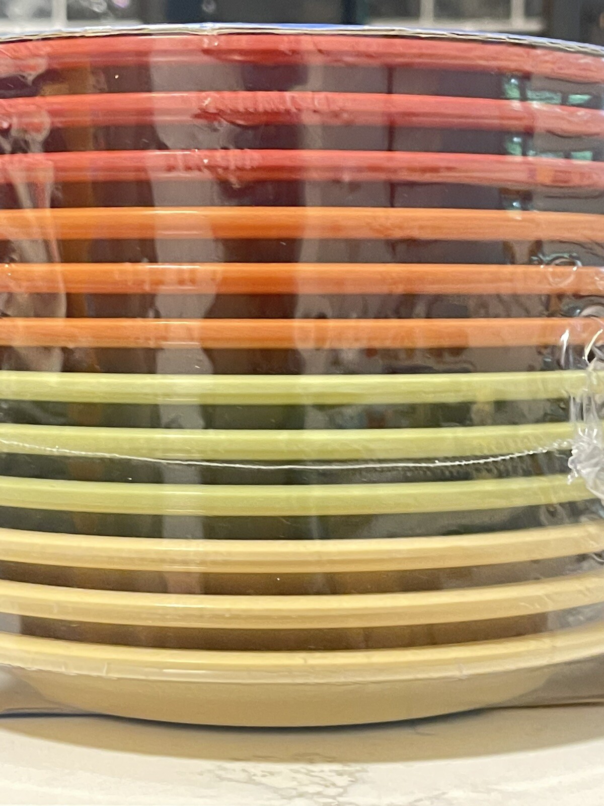 GET Enterprises 6 1/2 Inch Narrow Rim Melamine Plates 12 Pack Of 4 Colors -NEW