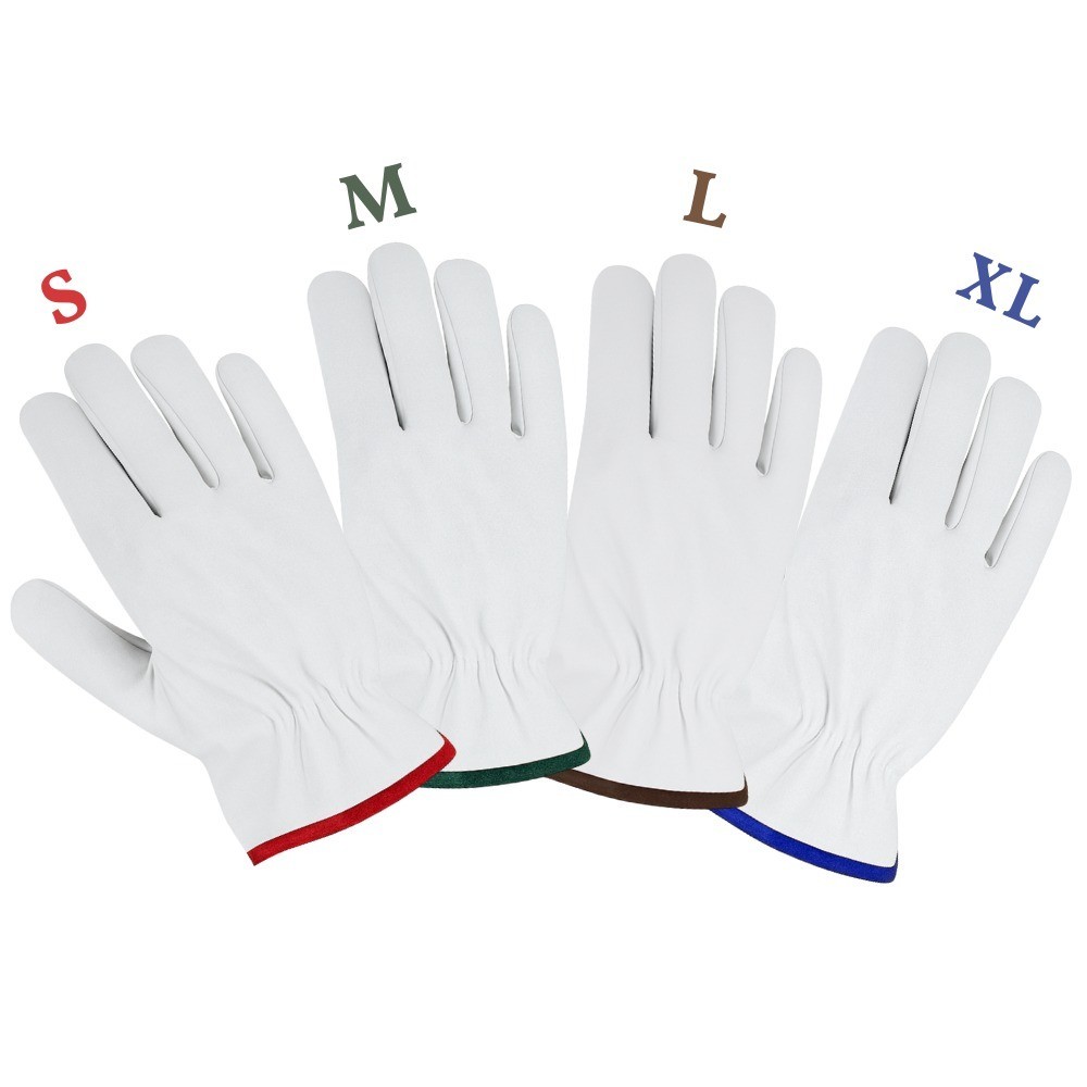 12 Pairs Genuine Goatskin Safety Gloves – Durable, Comfortable & Versatile Work