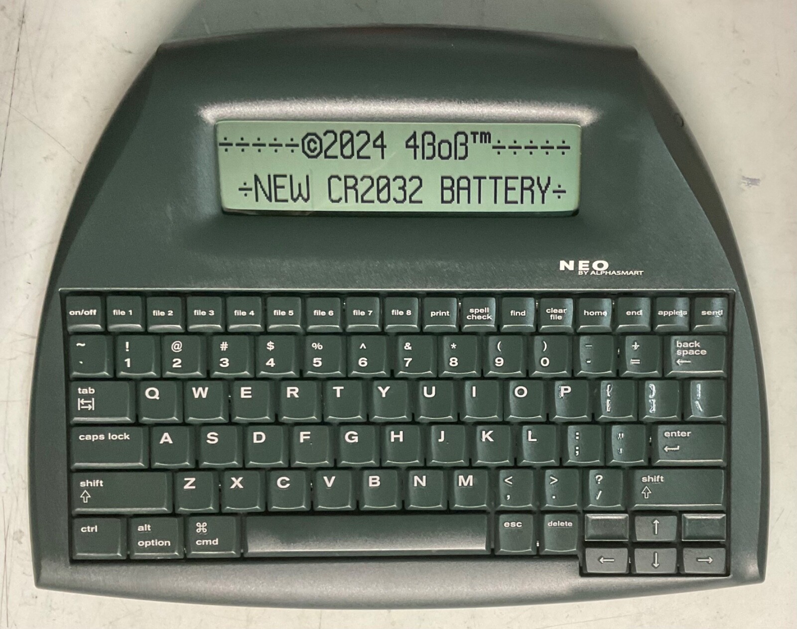 AlphaSmart ✅NEO✅ TESTED CR2032 REPLACED Word Processor NEW BATTERIES USB CABLE a