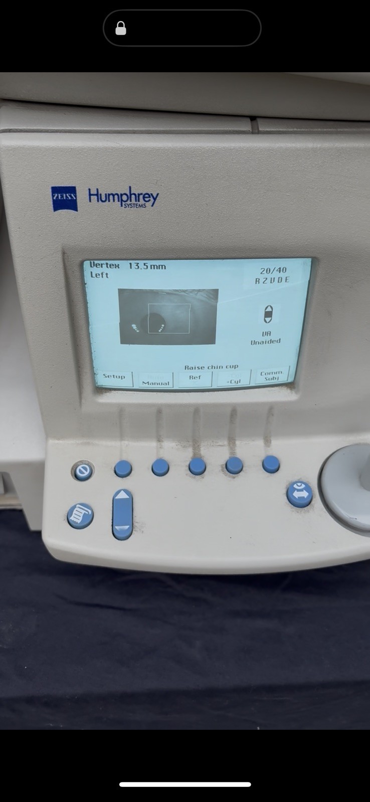 Zeiss Humphrey Automatic Refractor/Keratometer Model 599 As Is Turns On Read