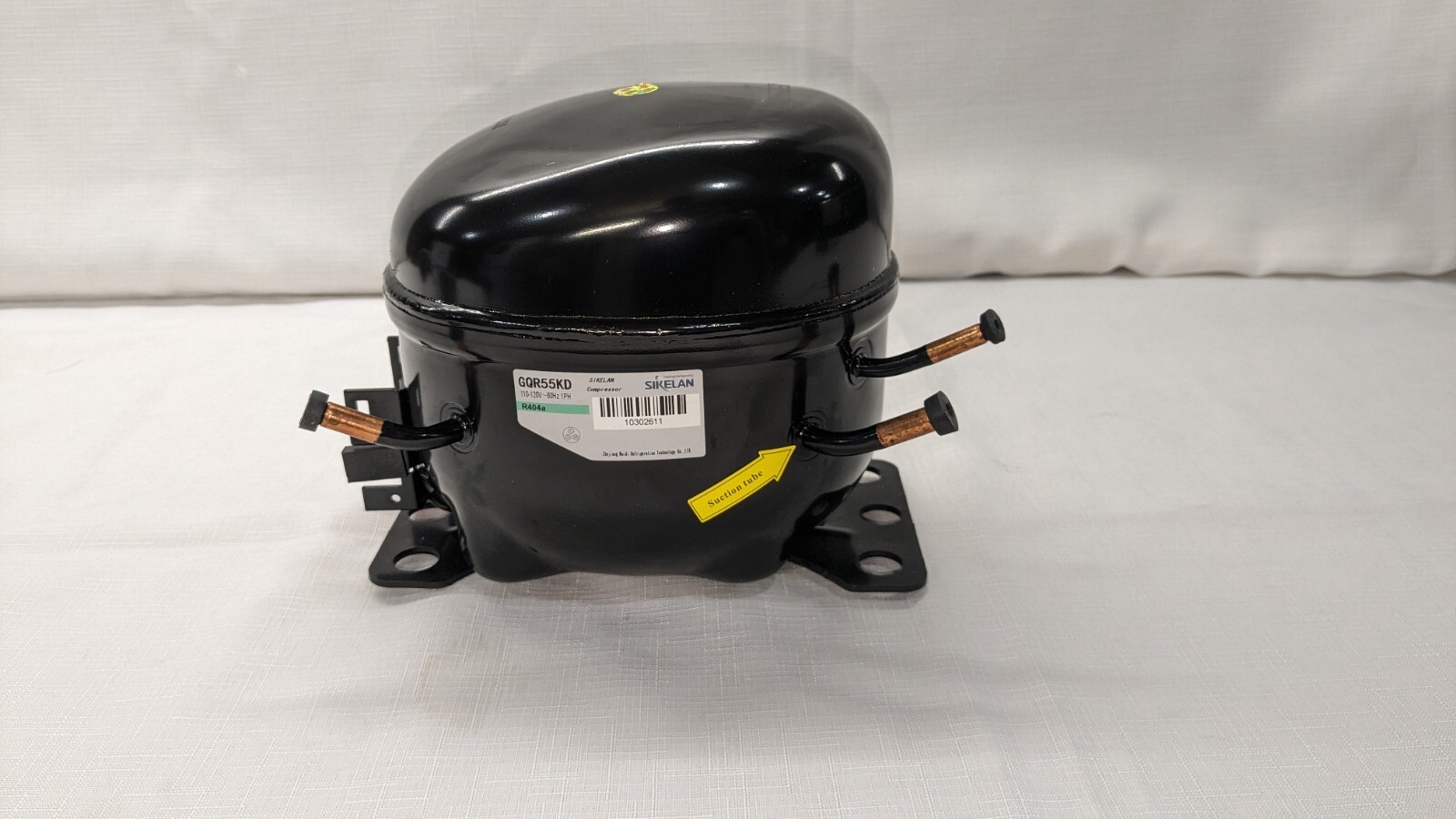 Sikelan GQR55KD 1/4hp 1262BTUs 110VAC R404a LBP / MBP Refrigeration Compressor