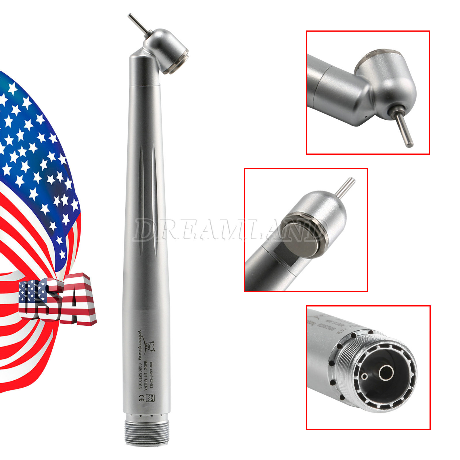 NSK Style Dental Surgical 45° Degree LED High Speed Handpiece Turbine 2/4Holes