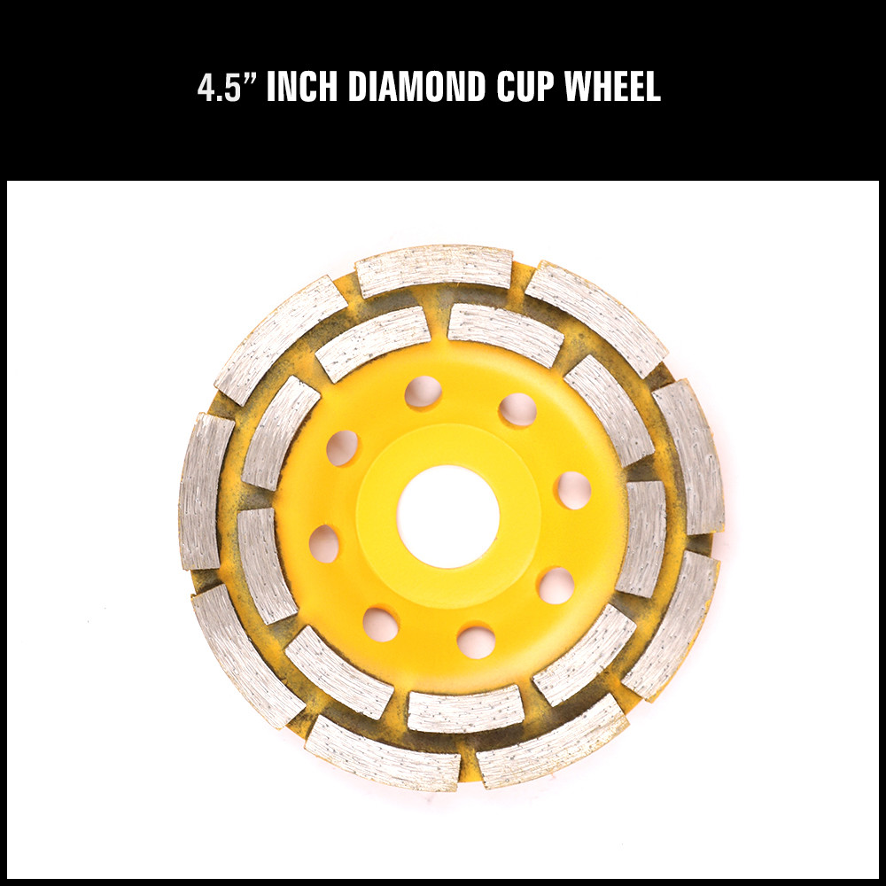 4-1/2″ Diamond Cup Grinding Wheels Double Row Concrete 18 seg Angle Grinder