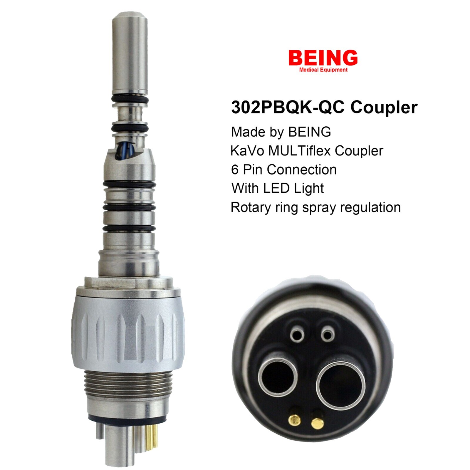 BEING Dental 45 Degree Surgical Handpiece High Speed Kavo NSK Coupler 4 6 Hole
