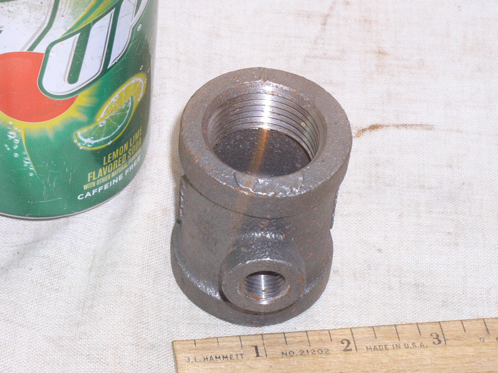NEW WARD 1″ x 1″ x 1/4 INCH BLACK IRON PIPE REDUCING TEE FITTING ADAPTER ADAPTOR