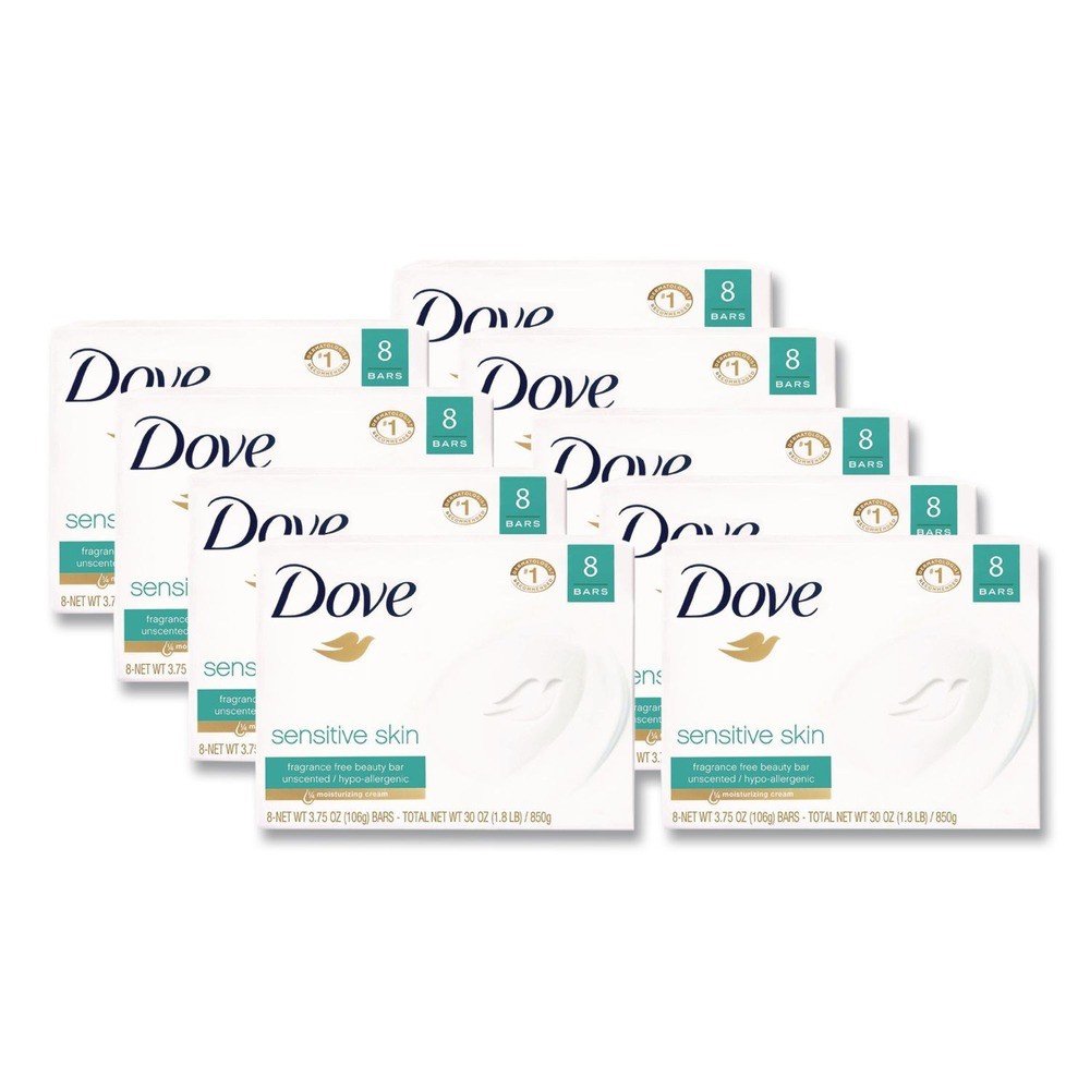 Dove CB613789 4.5 oz. Sensitive Skin Bath Bar – Unscented (72/CT) New