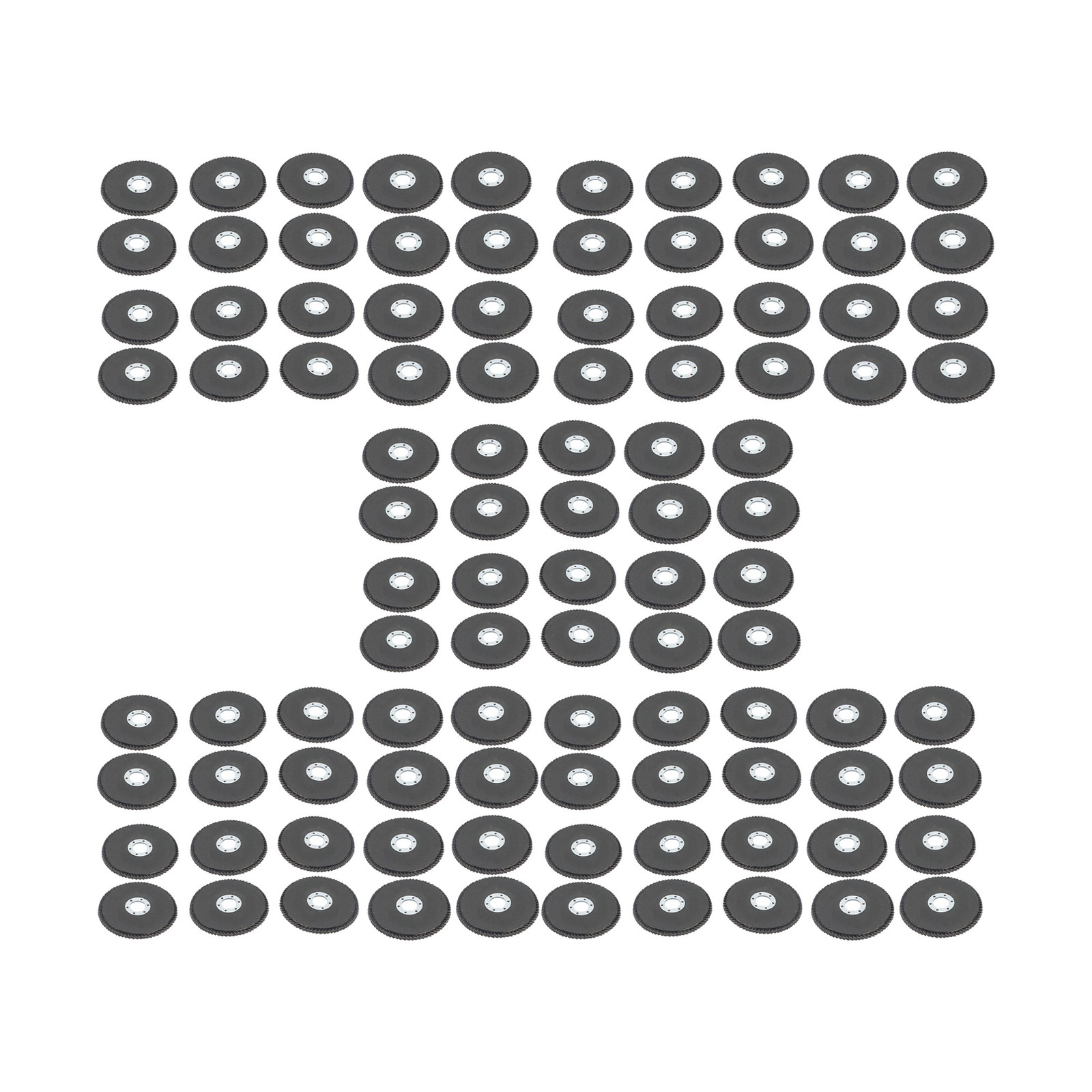 100 Pcs 4-1/2″×7/8″ 40 Grit Premium Zirconia Flap Disc Sanding Grinding Grey