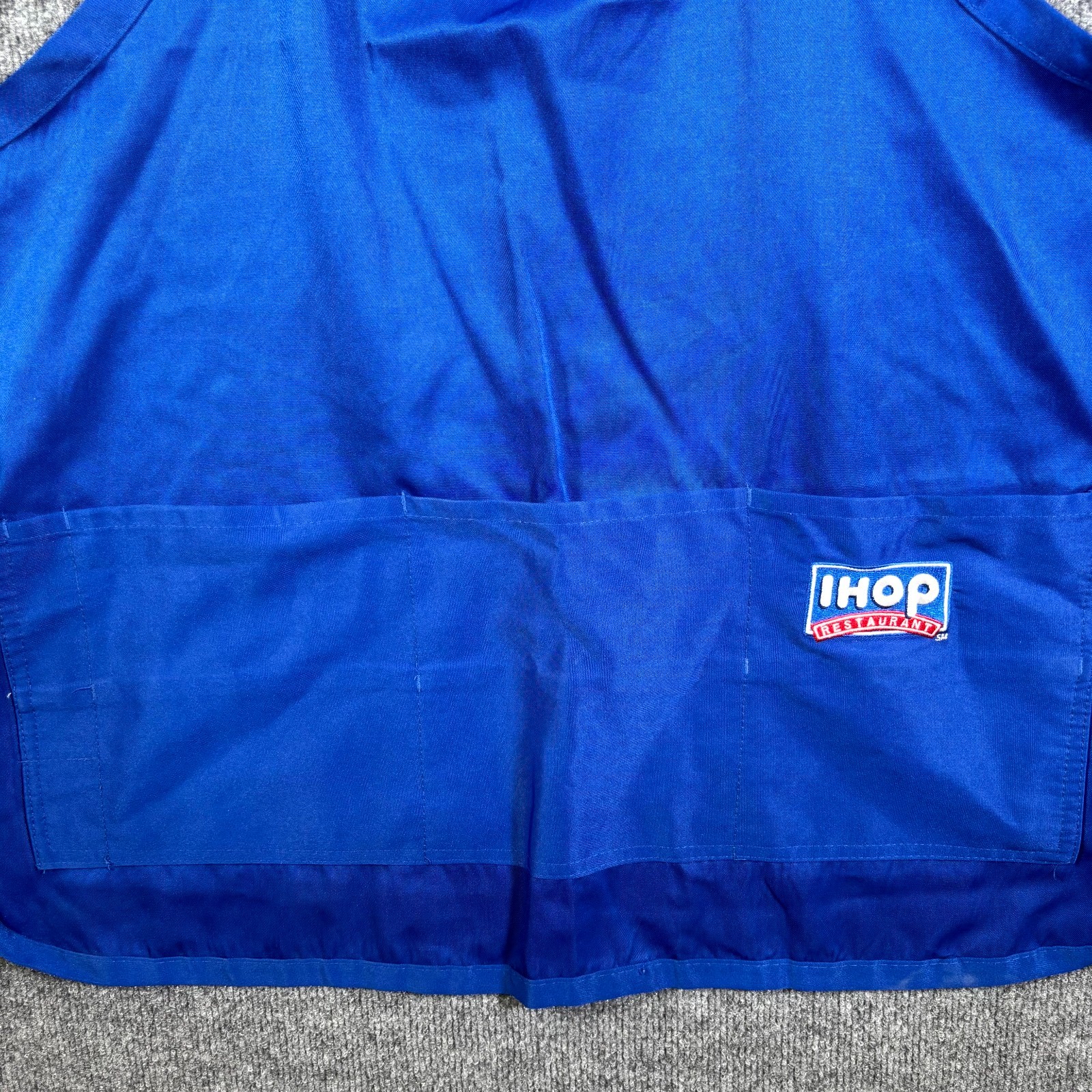IHOP Restaurant Apron Unisex One Size Blue Polyester Casual Employee Workwear