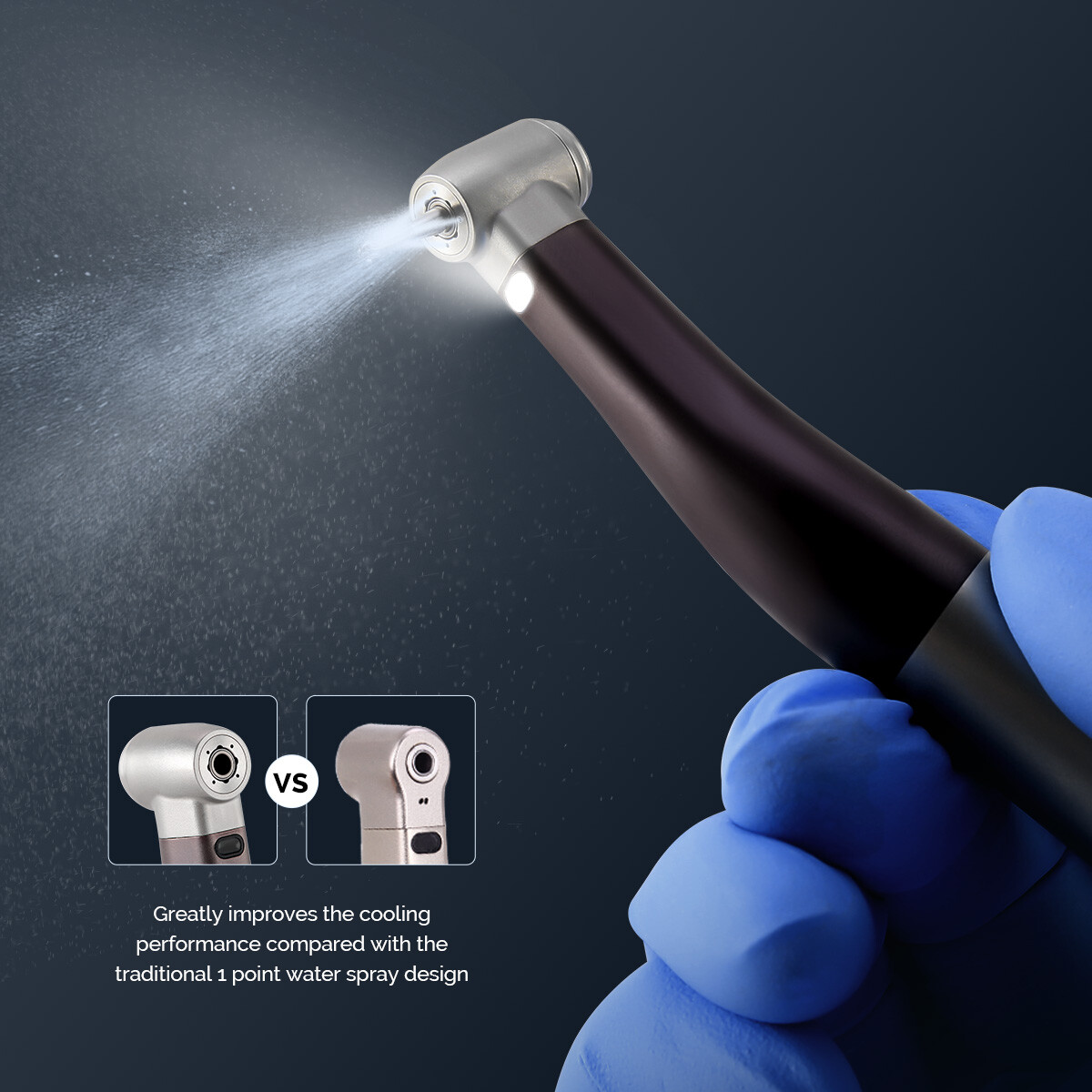 AZDENT Dental Electric LED Brushless Micro Motor/1:1/1:5 Increasing Handpiece