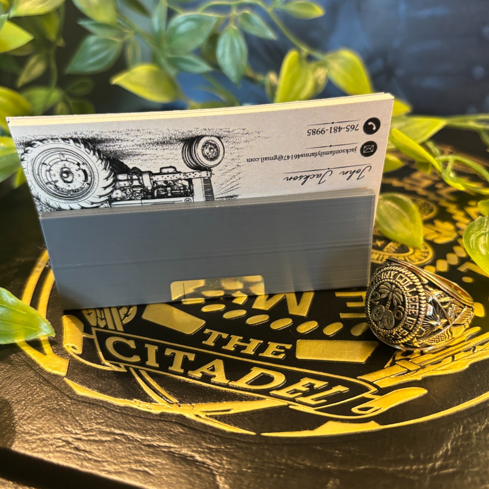 Padgett Thomas Barracks Business Card Holder GRAY The Citadel 3D Printed