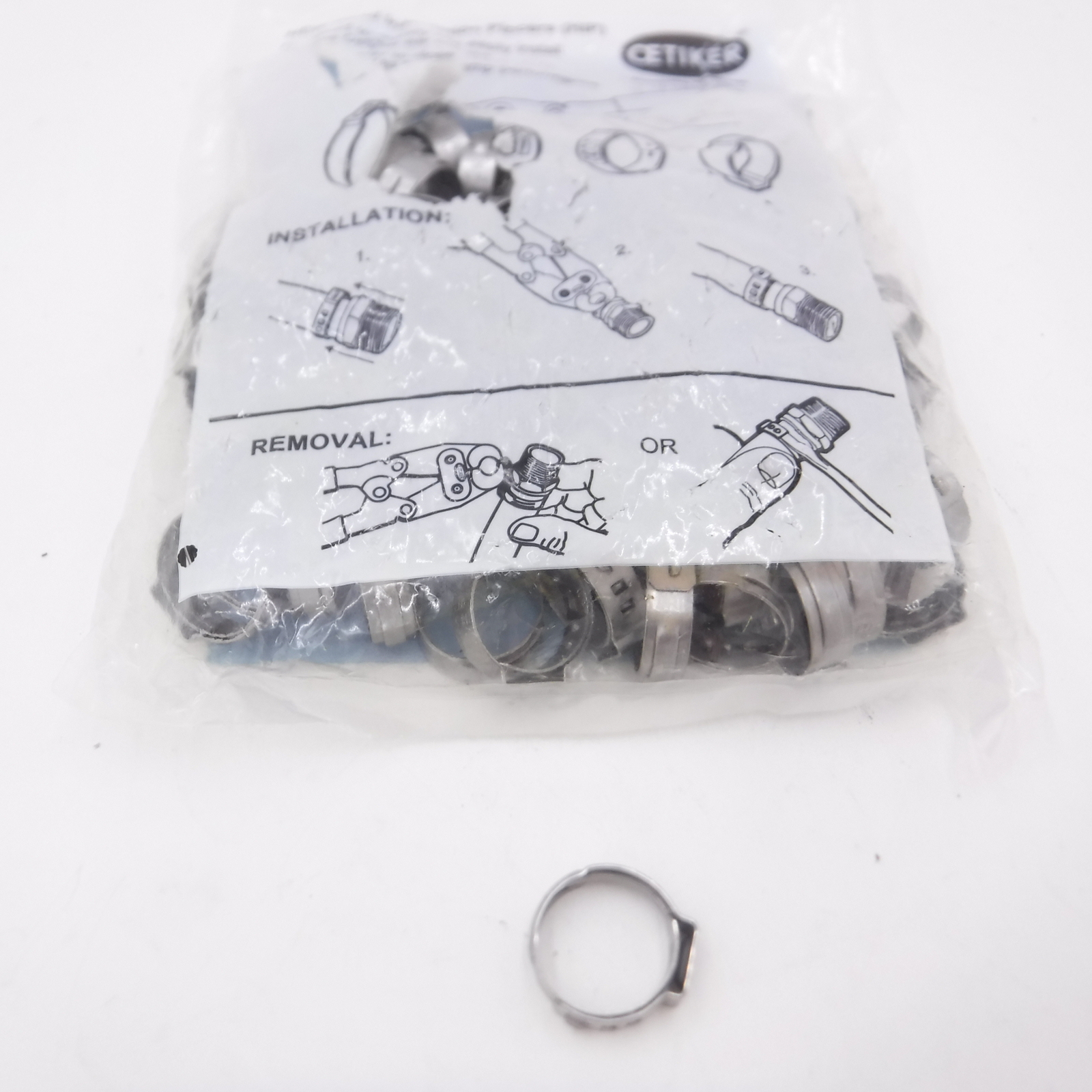 100 Pack Oetiker 18.5-706R StepLess One Ear Clamp