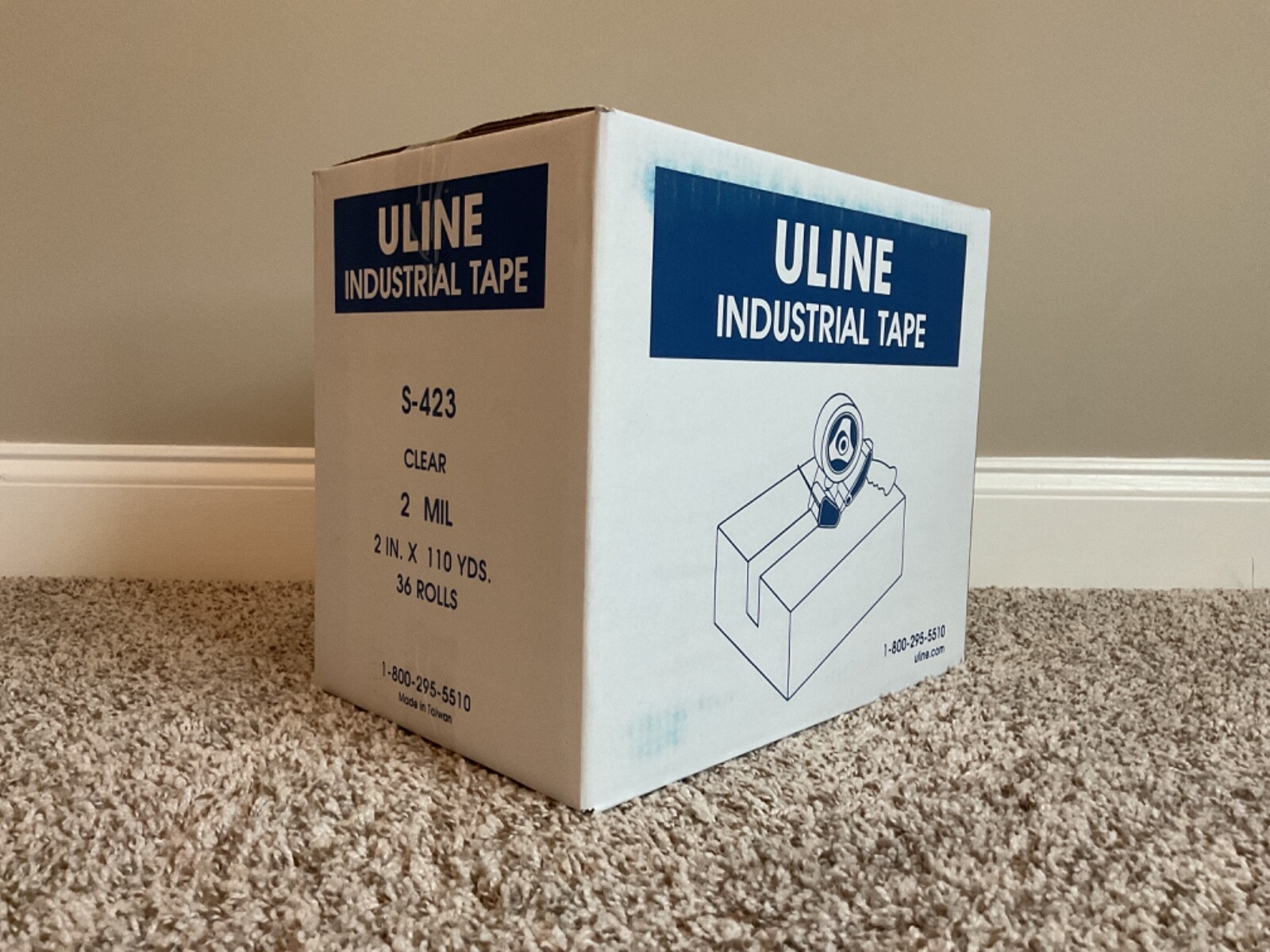 Packing Tape (36) ULINE S-423 2″ x 110yds 2mil PACKING/SHIPPING TAPE. (36 Pack)