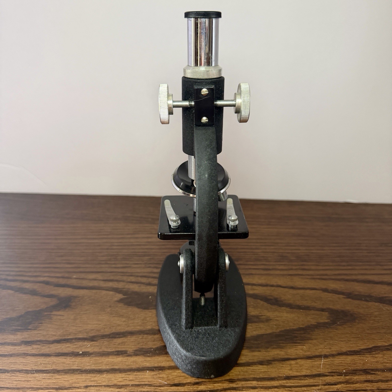 Vintage Research Mark XII No. 1930 Turret Microscope w/ Wood Case & Original Box