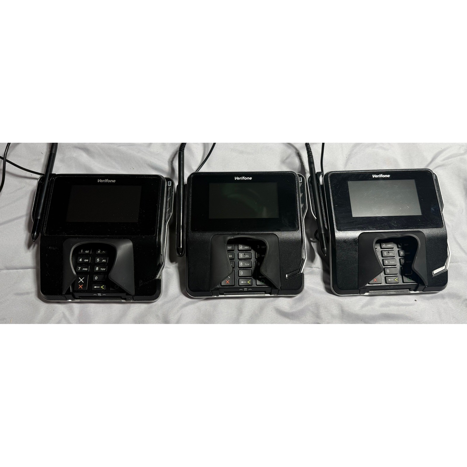 Lot of 3 Verifone MX 915 Credit Card Terminals POS System M177-409-01-R Black