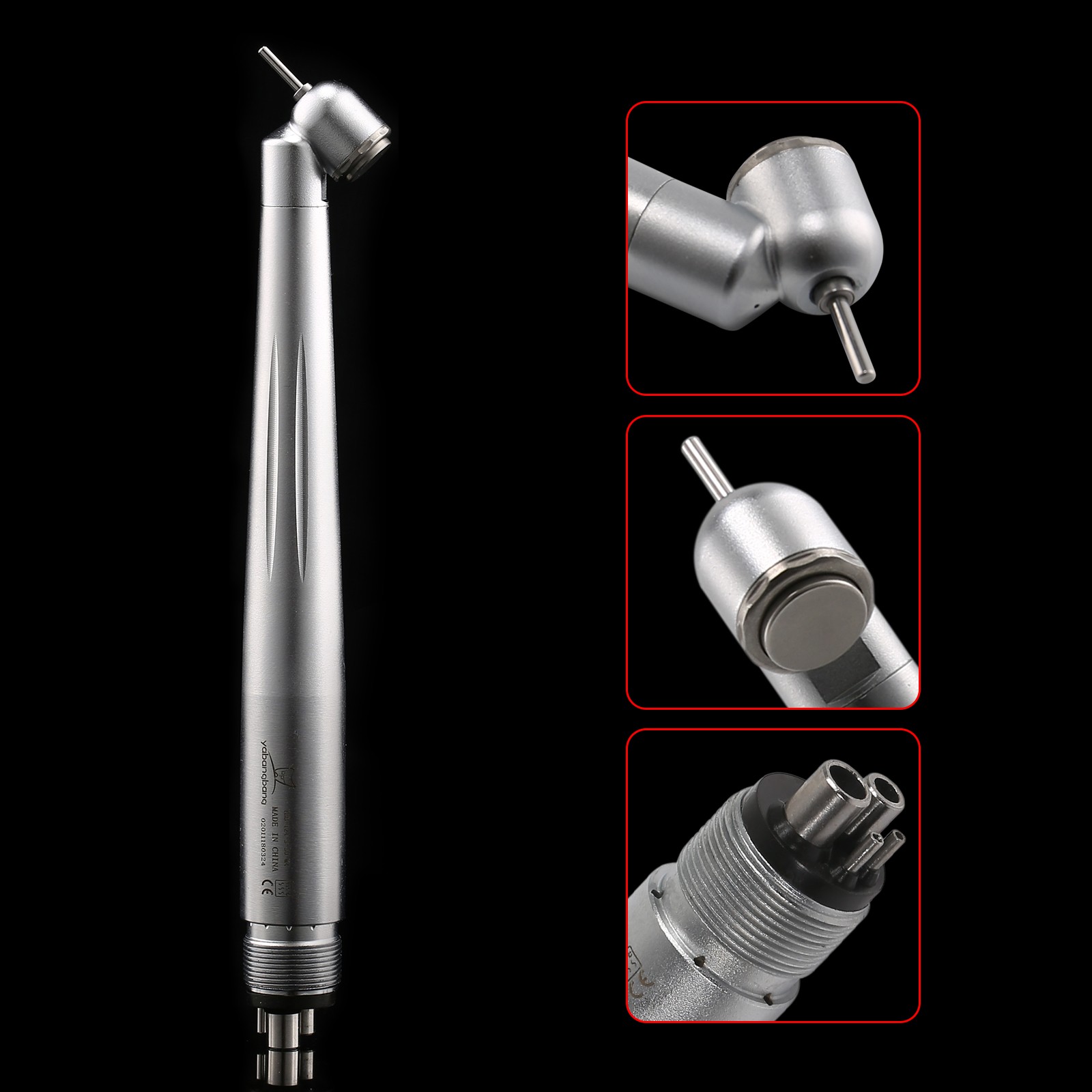 Dental Surgical 45 Degree High Speed Handpiece Push Button Single Spray 4 Holes