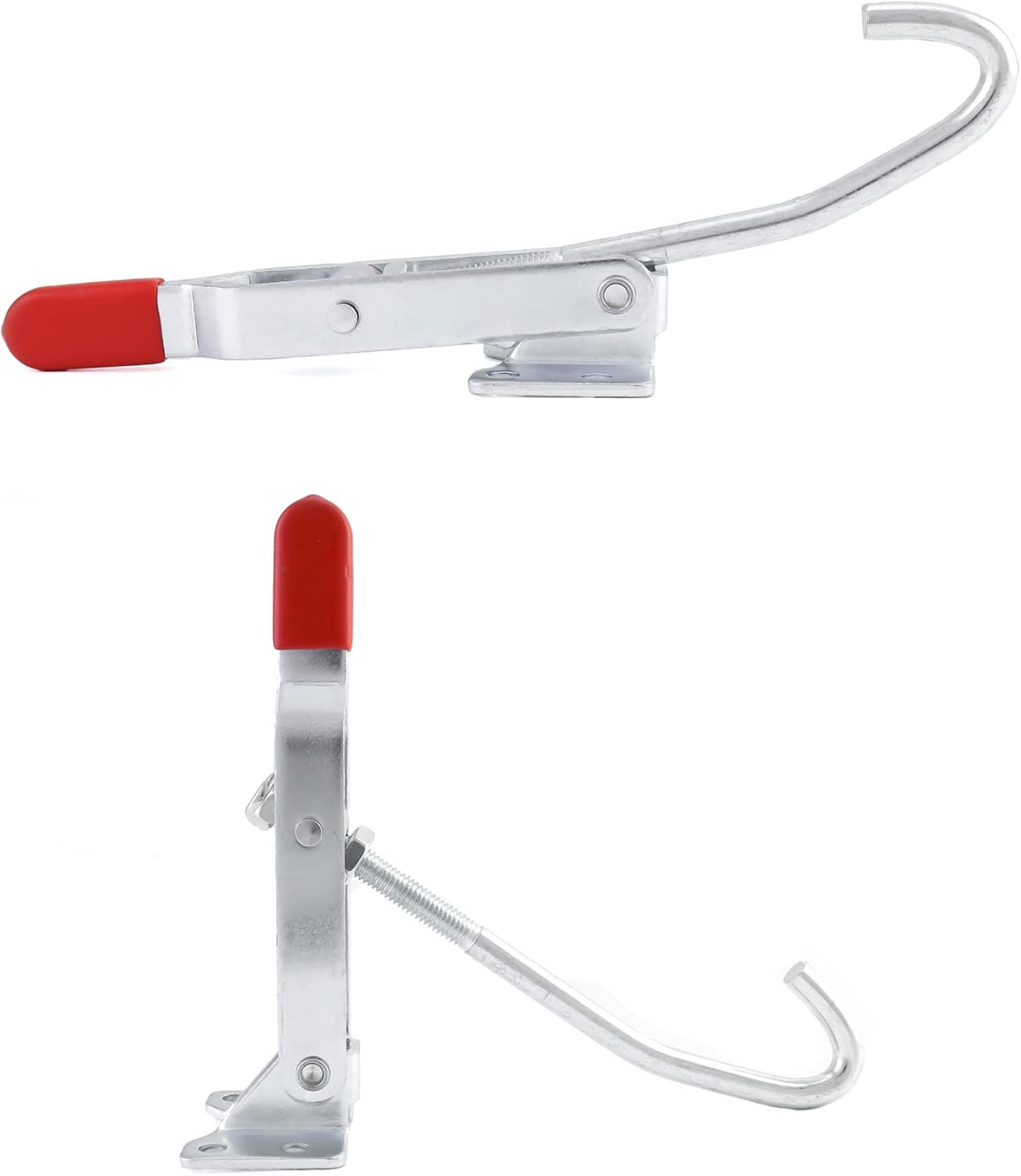 4 Pack J Hook Toggle Clamp 375 lb Holding Capacity Adjustable Pull Latch Red Kit
