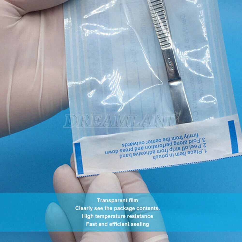 Sterilization Pouches- 3.5 ” x 10 ” Dental Medical Self Seal Pouch Bag 200 Bags
