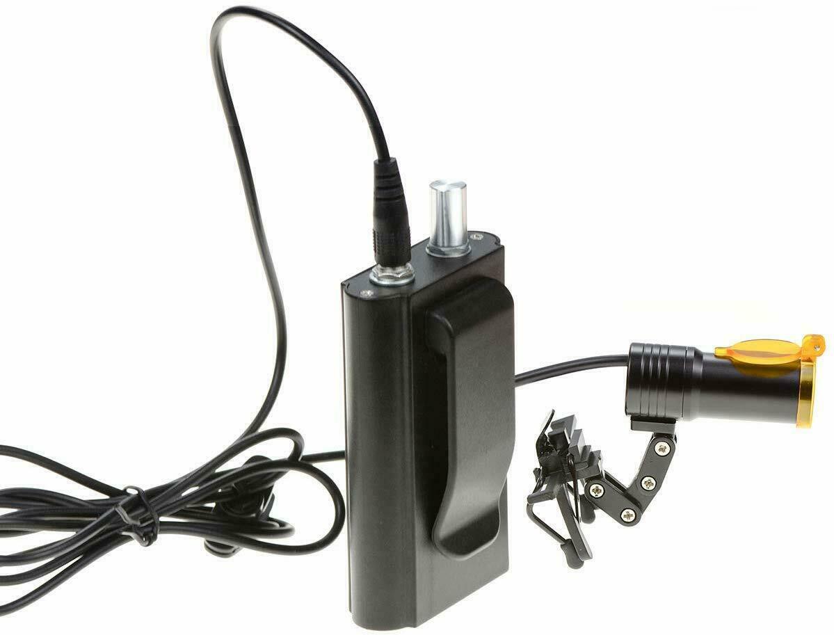 5W LED Dental Metal Clip-on Head Light with Filter & Belt Clip Black US STOCK
