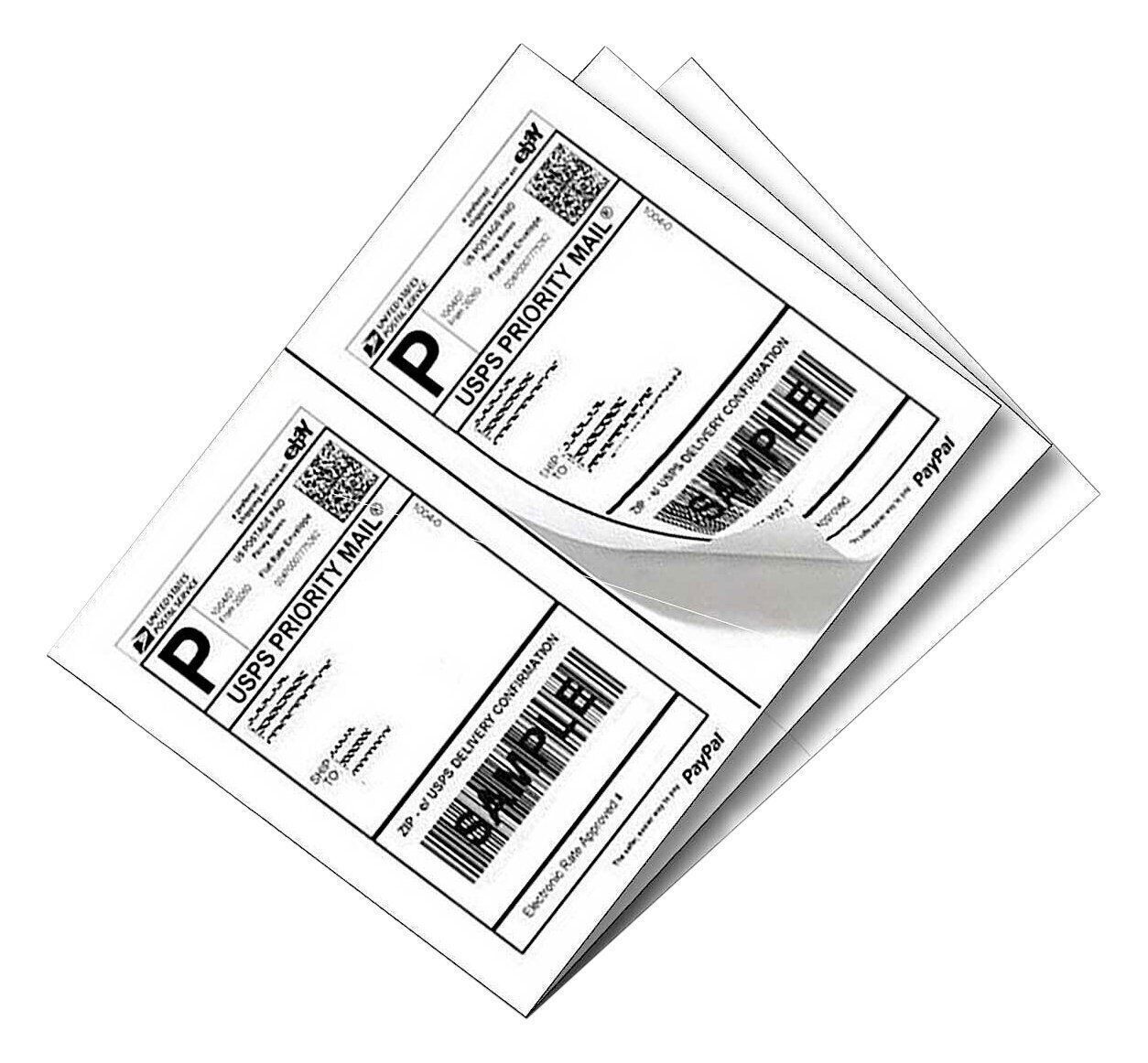200-20000 Premium 8.5×5.5 Shipping Mailing Labels Half Sheet Self Adhesive Label