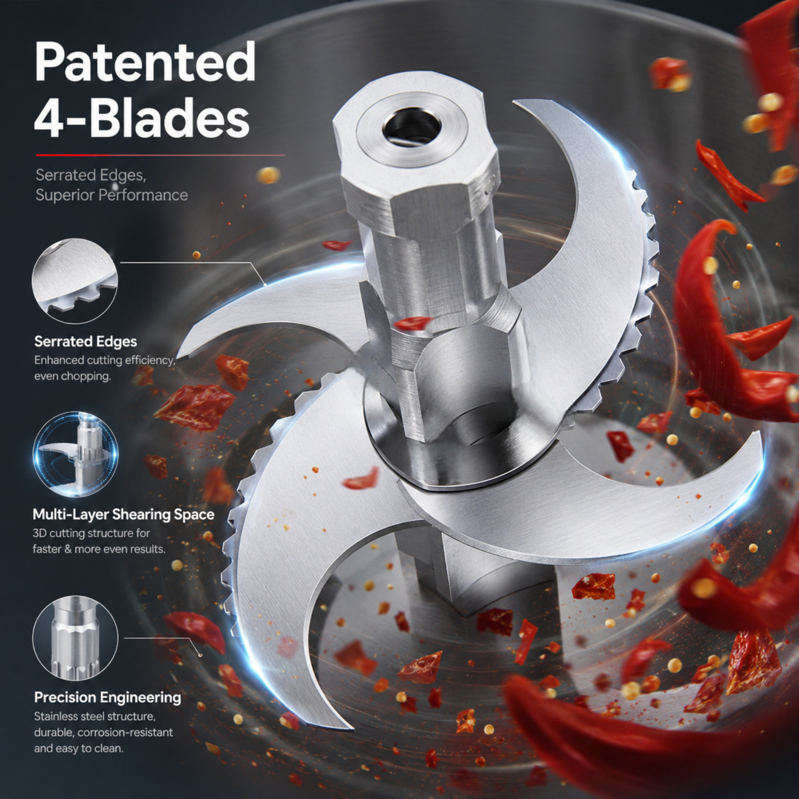 Hakka Commercial Food Processor 6L/9L/12L Electric Heavy-Duty Vegetable Cutter