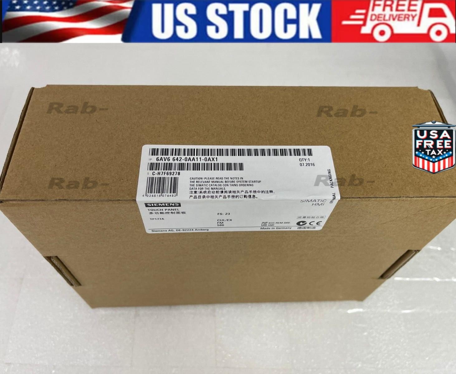 1pc Siemens 6AV6642-0AA11-0AX1 E-Stand 16 SIMATIC TP177A DP Touch Panel 6″