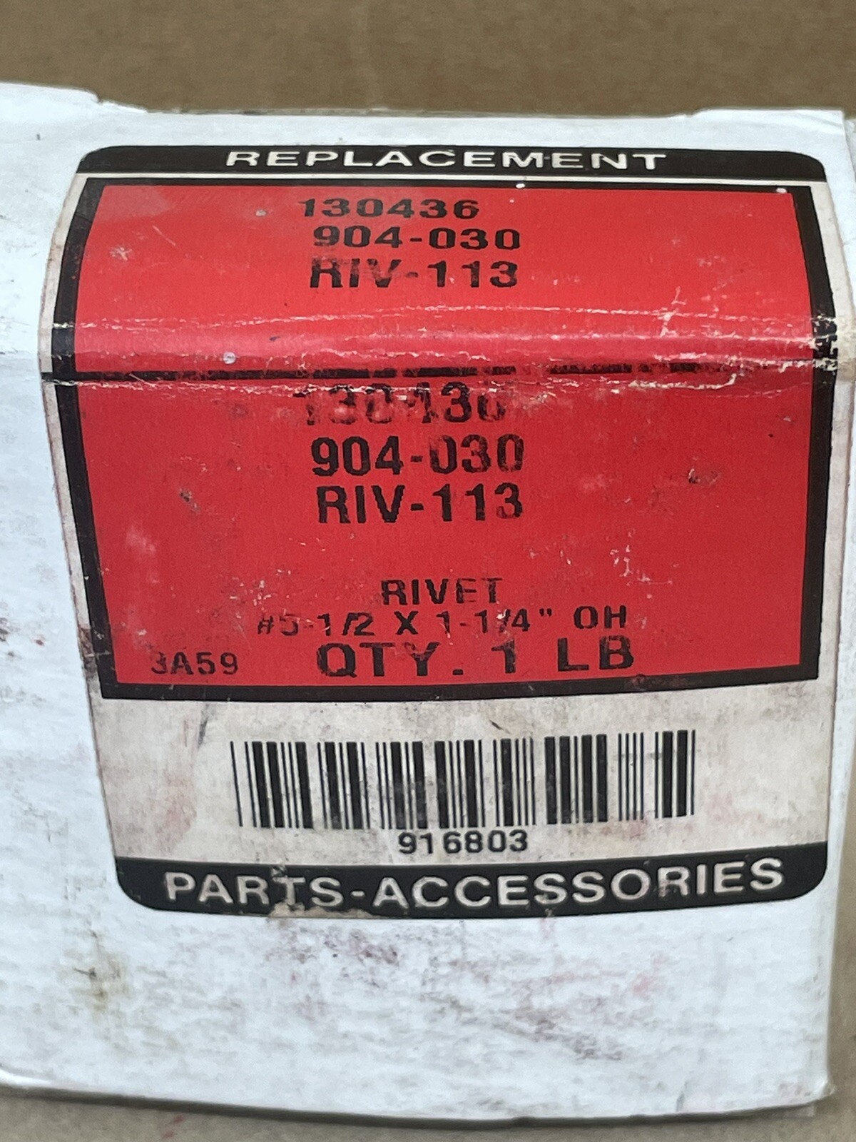 New Holland FORD ~ 130436 Button Rivet ~ 1 lb Box ~ Approximate 65-70pcs ~