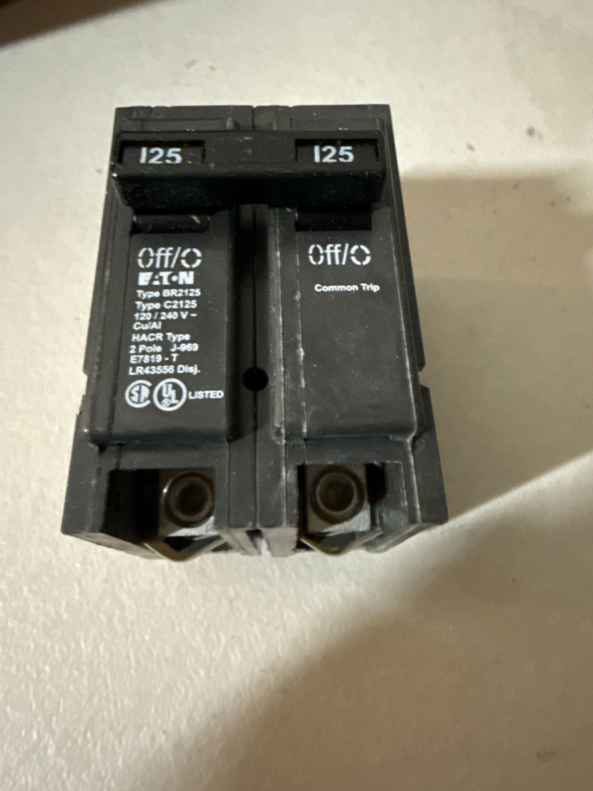 Eaton BR2125 125A 2 Pole Circuit Breaker