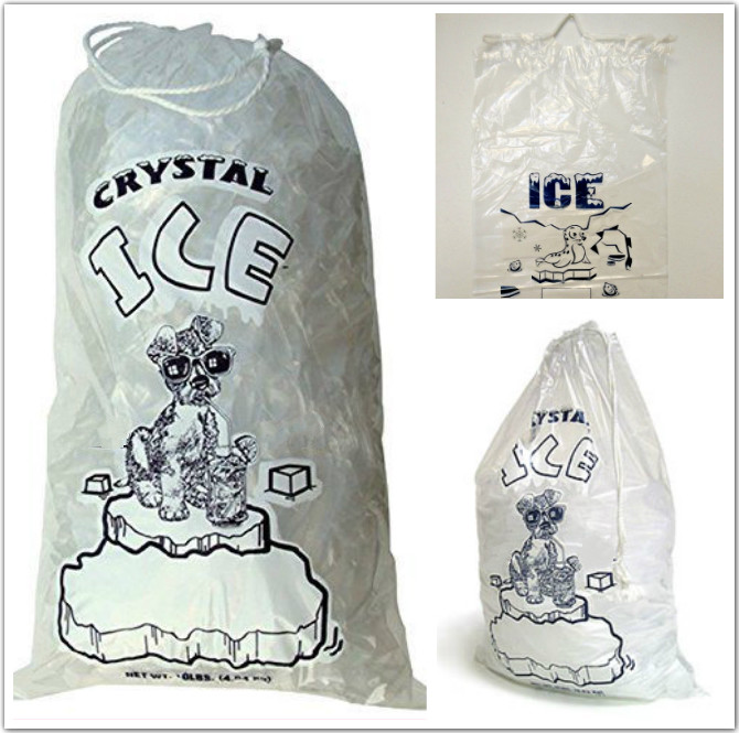 10 LB LBS Commercial Ice Bag Bags Drawstring 10/25/50/100/150/200/…/500/1000