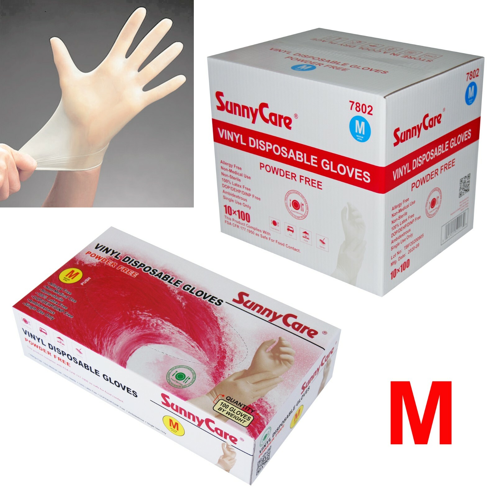 1000pcs Vinyl Gloves Powder Free (Latex Nitrile Free)🔥[DISCOUNTS] 🔥 Medium