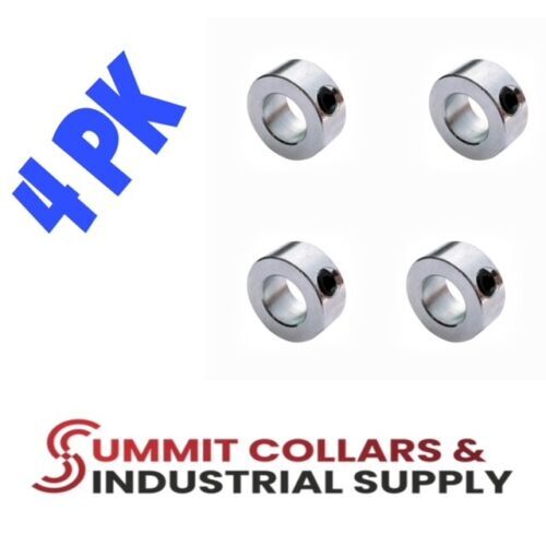 SOLID SET SCREW SHAFT COLLARS, ZINC 1/8 ID to 3″ ID, YOU PICK size and quantity