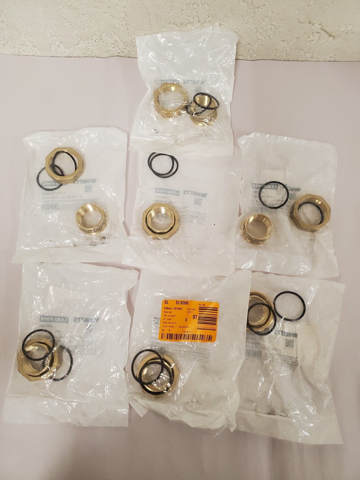 *LOT OF 7* Watts 1 in. Brass Tailpiece Replacement Kit for 25AUB and N45B *NEW*