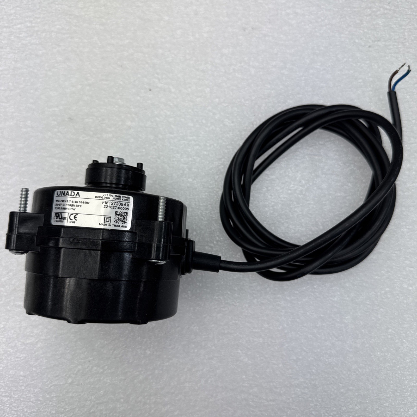 FM127209AX UNADA Motor 221027 Replace Part 110-240V, 0.7-0.4A, 50/60 1300RPM CCW