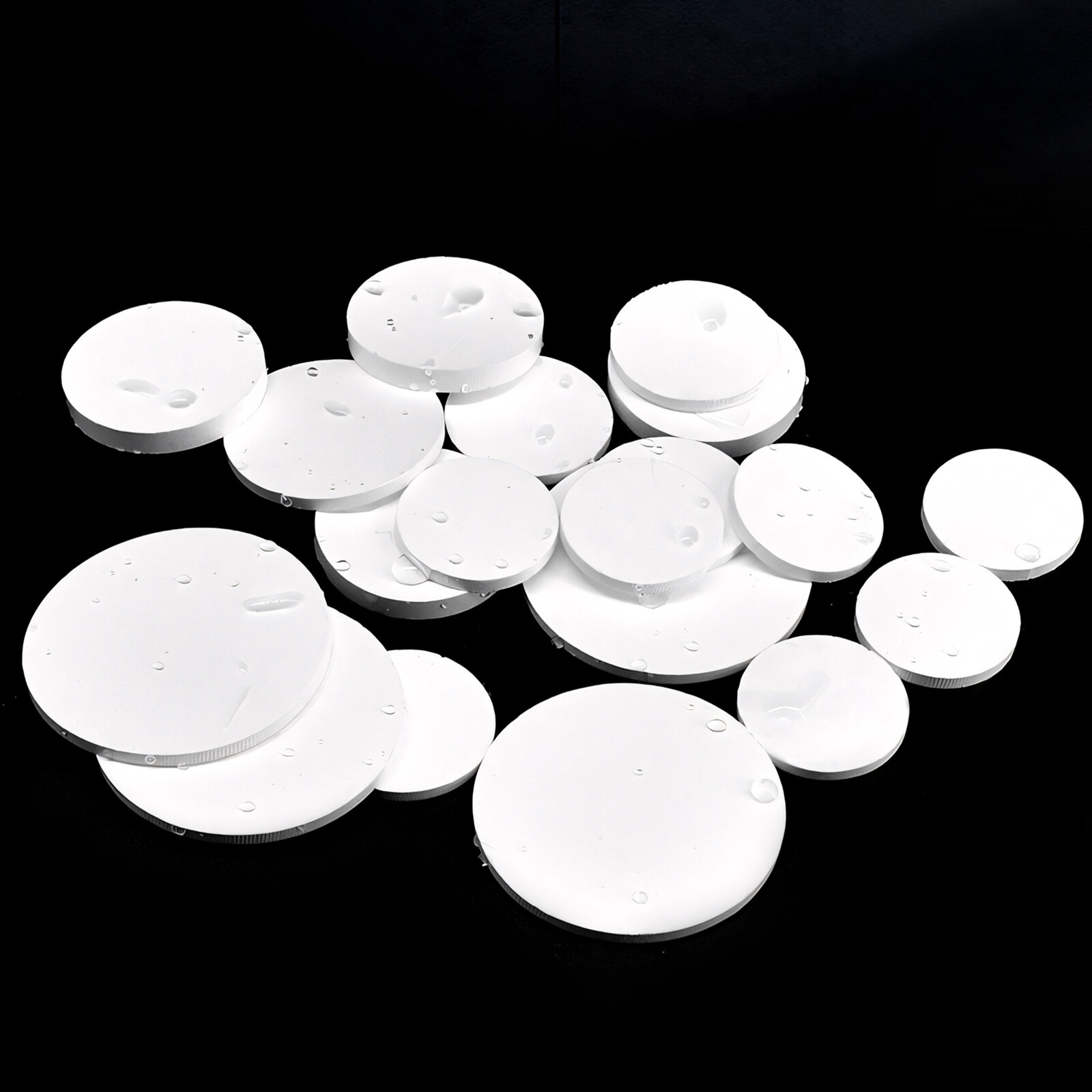 PTFE Plastic Solid Discs Flat Round Pad Sealed Cushioning Diameter 5mm-150mm Dia