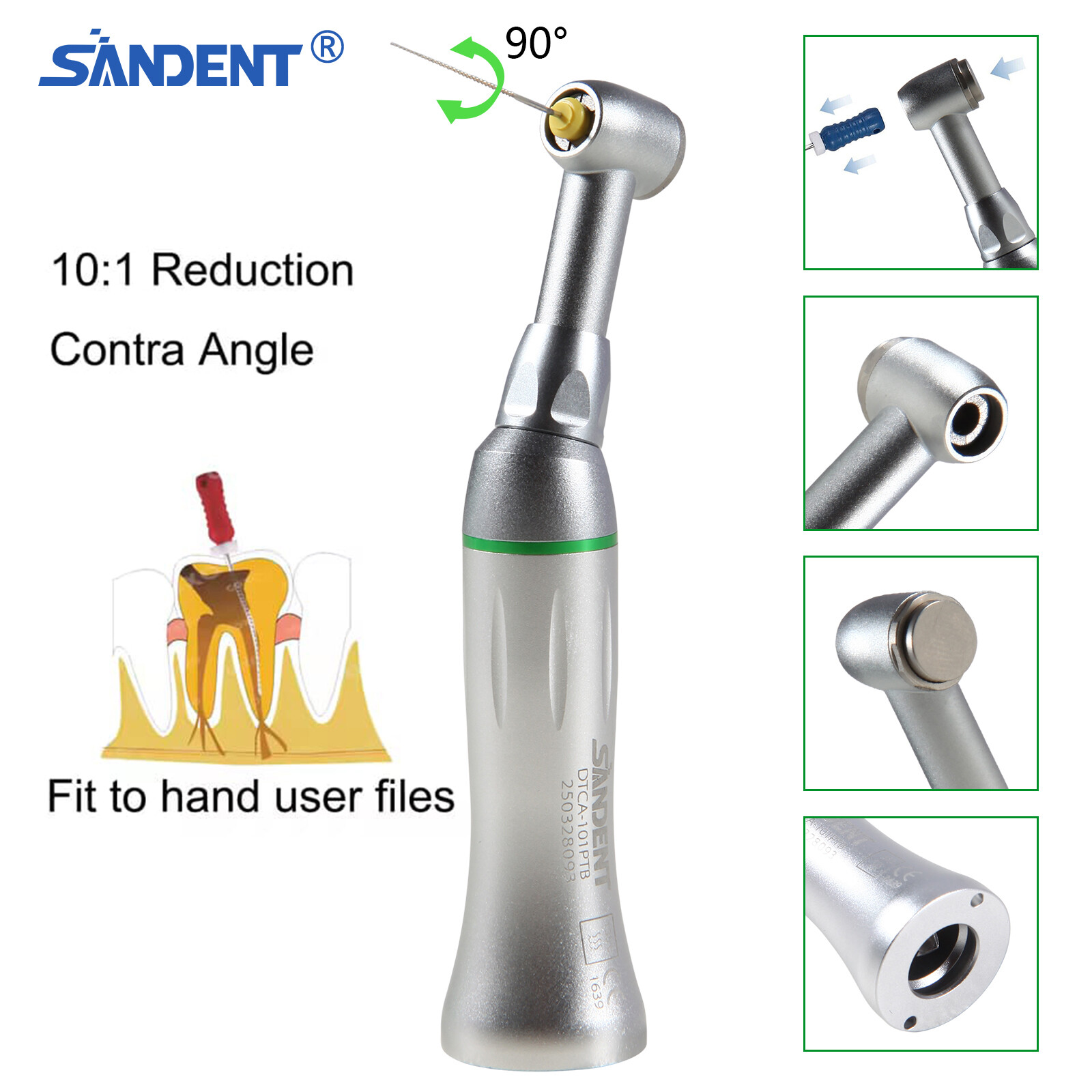 Dental Endo Reciprocating Handpiece 10:1 Contra Angle Endodontic 90° M4 NSK